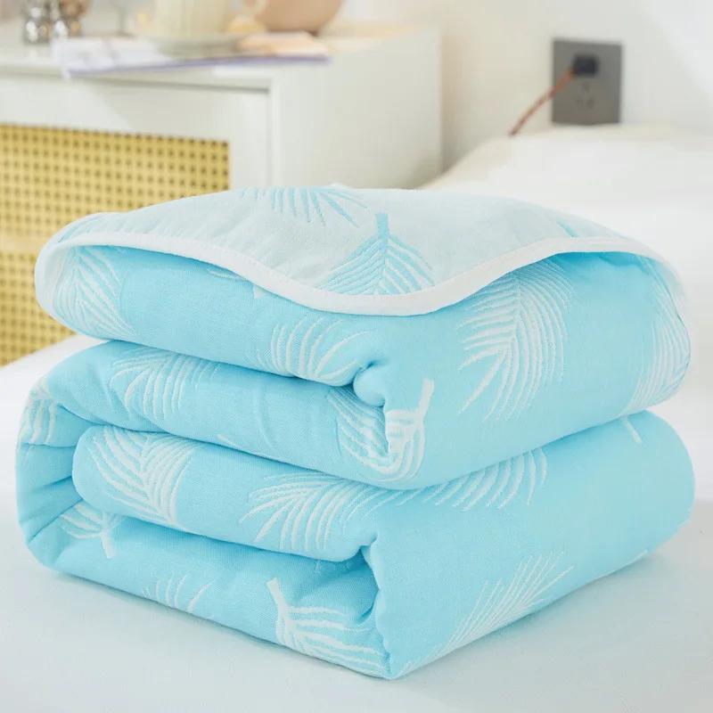 Coperta Nordic da Letto in Cotone Garza Asciugamano Trapunta Adulto Coperta Kawaii Estiva Ispessita Copridivano Morbida Cartone Animato Copriletto