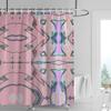 Psychedelic Symmetry Shower Curtain - Vibrant Purple, Green & Pink Swirls, Waterproof with Grommets, Modern Bathroom Decor