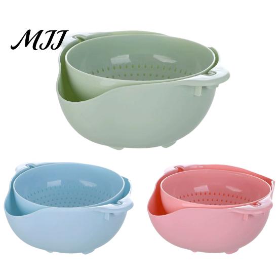 Detachable Drainer Bowl Double Layer Vegetable Washing Basket, Multifunctional Draining Fruit Plastic Strainer for Kitchen & Colander, Sink Gadget