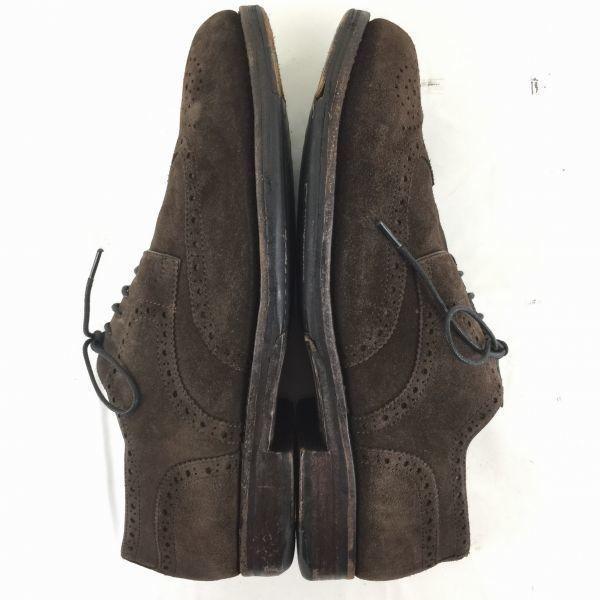 80s-90s Vintage Windsor Goodyear Welted Suede Wingtip Business Shoes Brown size 9.5 27.5(USED)