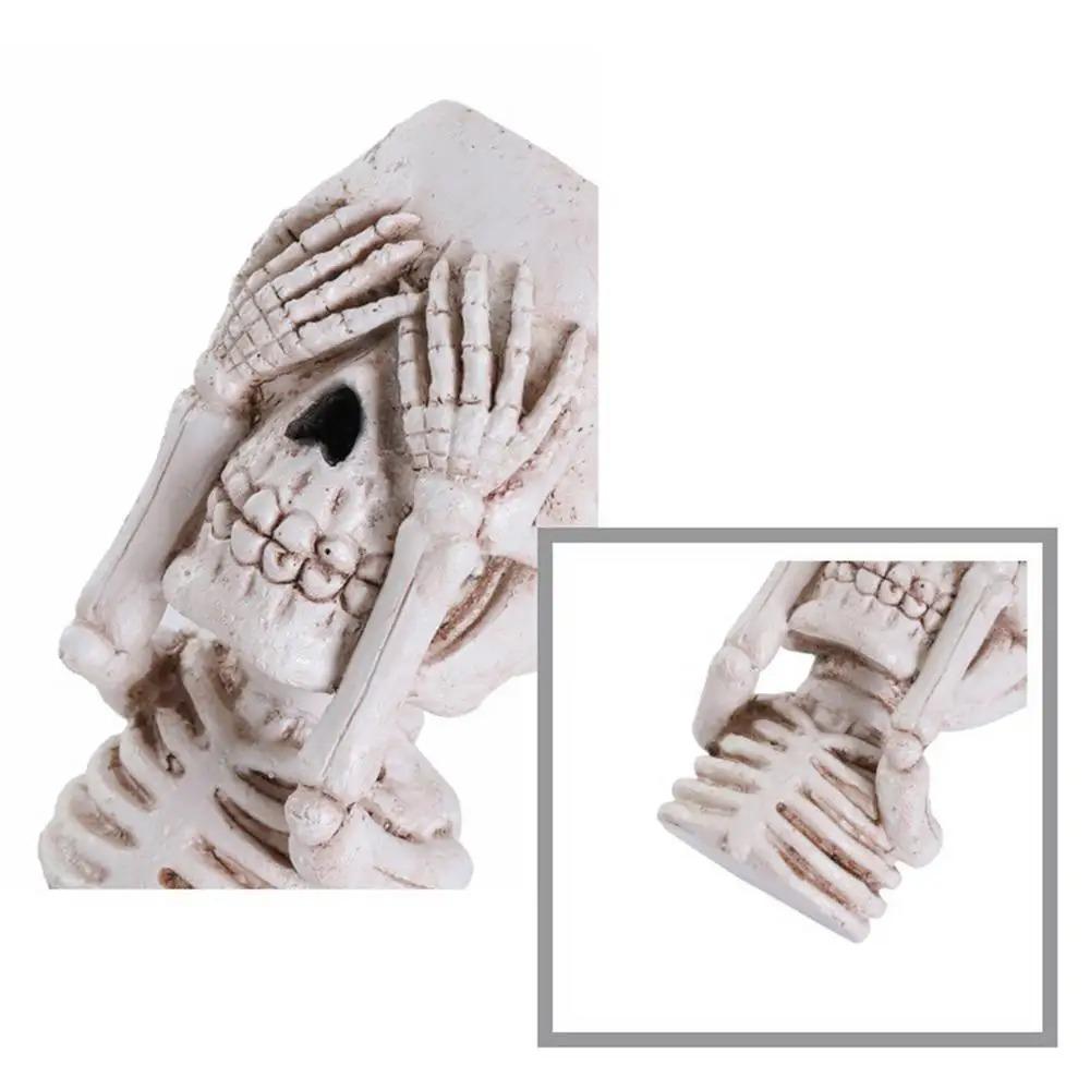 Gothic Halloween Skull Plant Pot Resin Crafts Skull Statue Durable Succulent Planter  Home Decor
