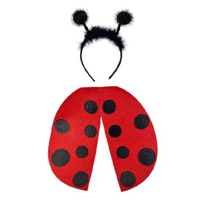 Marienkäfer Kostümzubehör für Cosplay Party, Halloween, Weihnachten, Kindergeburtstag, Marienkäfer Flügel Kostüm für Mädchen 3-8