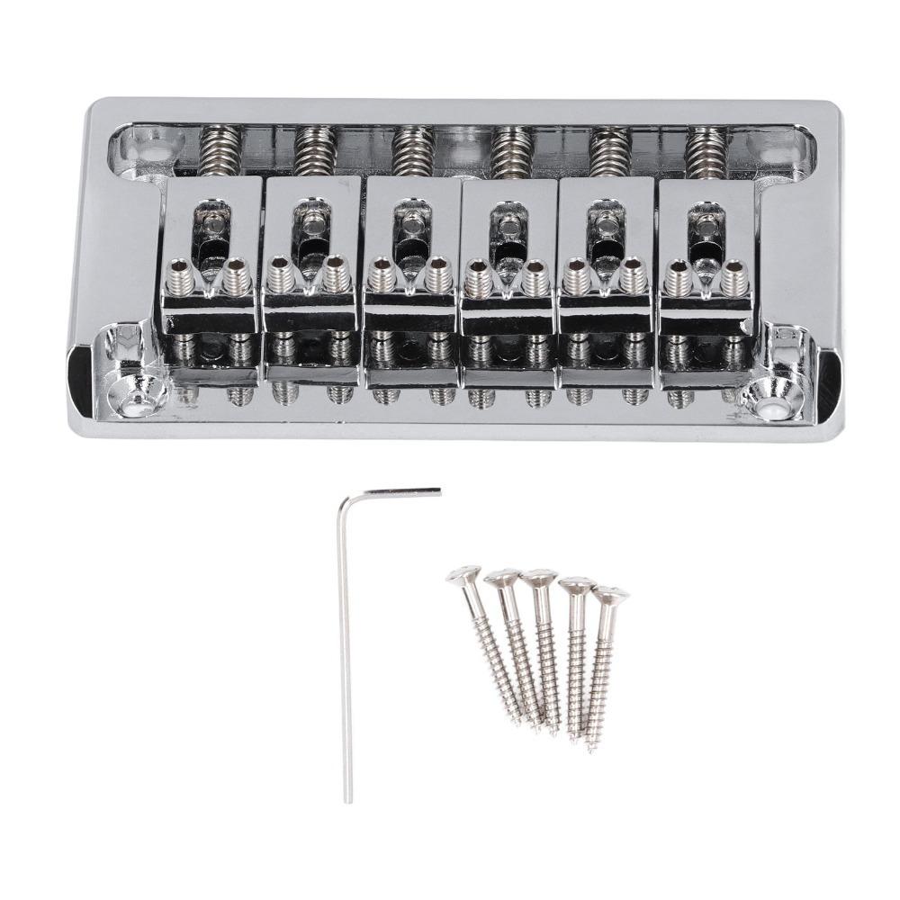 52.5mm Width Electric Guitar Bridge Zinc Alloy Through Body Bridge For Electric Guitar