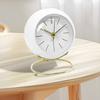 Small Desk Clock with Night Light Silent Non Ticking Battery Powered Analog Alarm Clock for Bedroom Kitchen Bedside Desktop