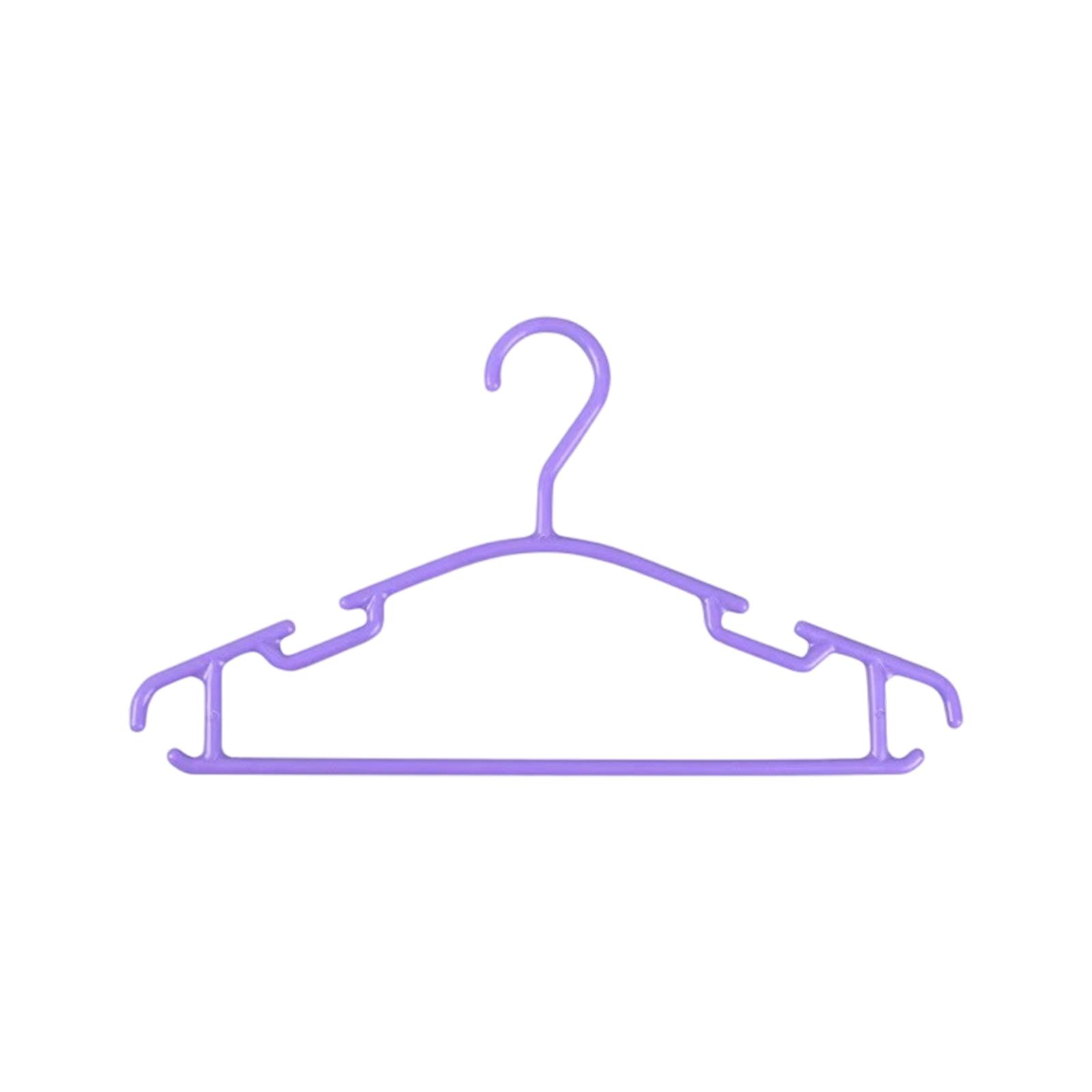 

Children Baby Clothes Hangers Plastic Lightweight Durable Non-Slip Design Suitable for Various Small Garments and Accessories фиолетовый