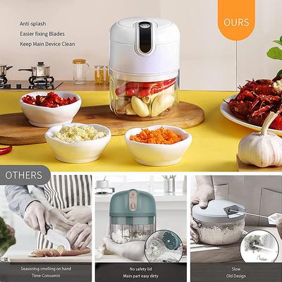 Electric Mini Garlic Chopper,Food Processor,Portable Cordless Garlic Mincer Masher,Meat Grinder