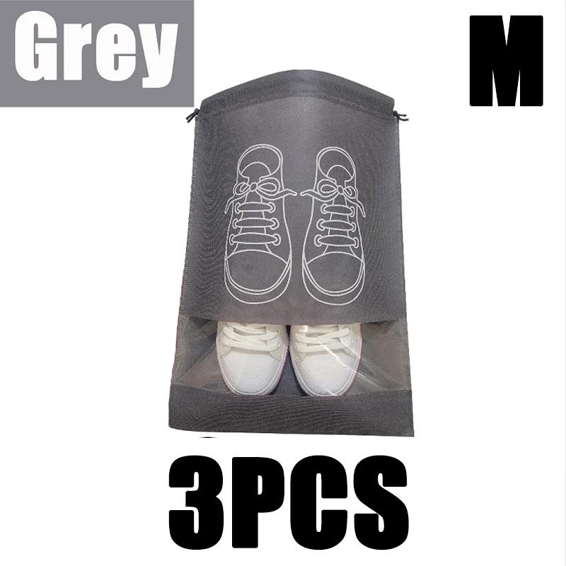 Non-woven Travel Shoes Storage Bags Portable Drawstring Closure Waterproof Bags Clothing Storage Pack Reusable Dustproof Bags