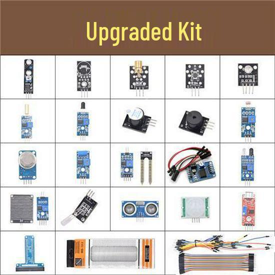 Raspberry Pi Sensor Kit for 3rd & 4th Gen with 20 Modules and Python Graphical Programming