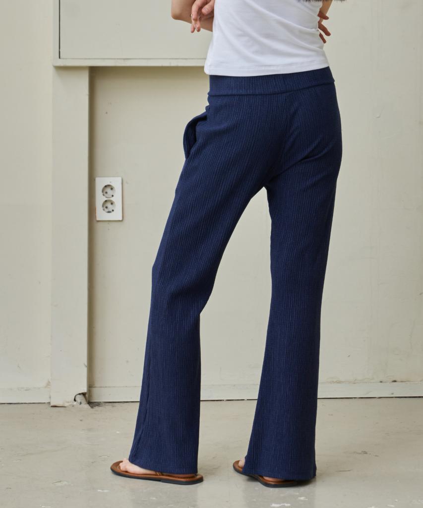 WEARIS Summer Bootcut Pants_Navy
