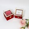 Valentine's Day Rotating Jewelry Gift Box with Necklace & Rose Flower