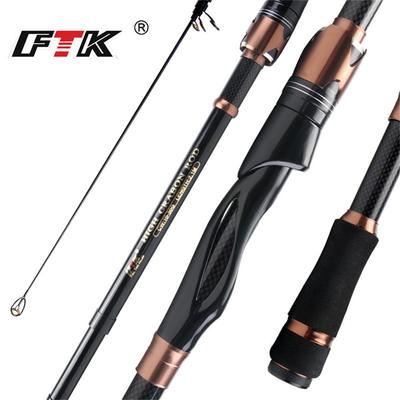 FTK Spinning Angelrute 1,5 M/1,8 M/2,1 M CW 10-30g Ultraleichte Carbon Faser tragbare Angelruten