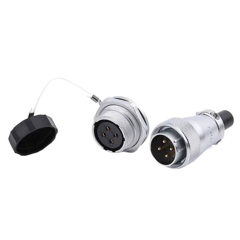 WEIPU WS24 TQ/ZMQ 2 3 4 9 10 12 19 Pin Electrical  Wire Soldering Charger Aviation M24 Connector Metal Power Adapter IP65