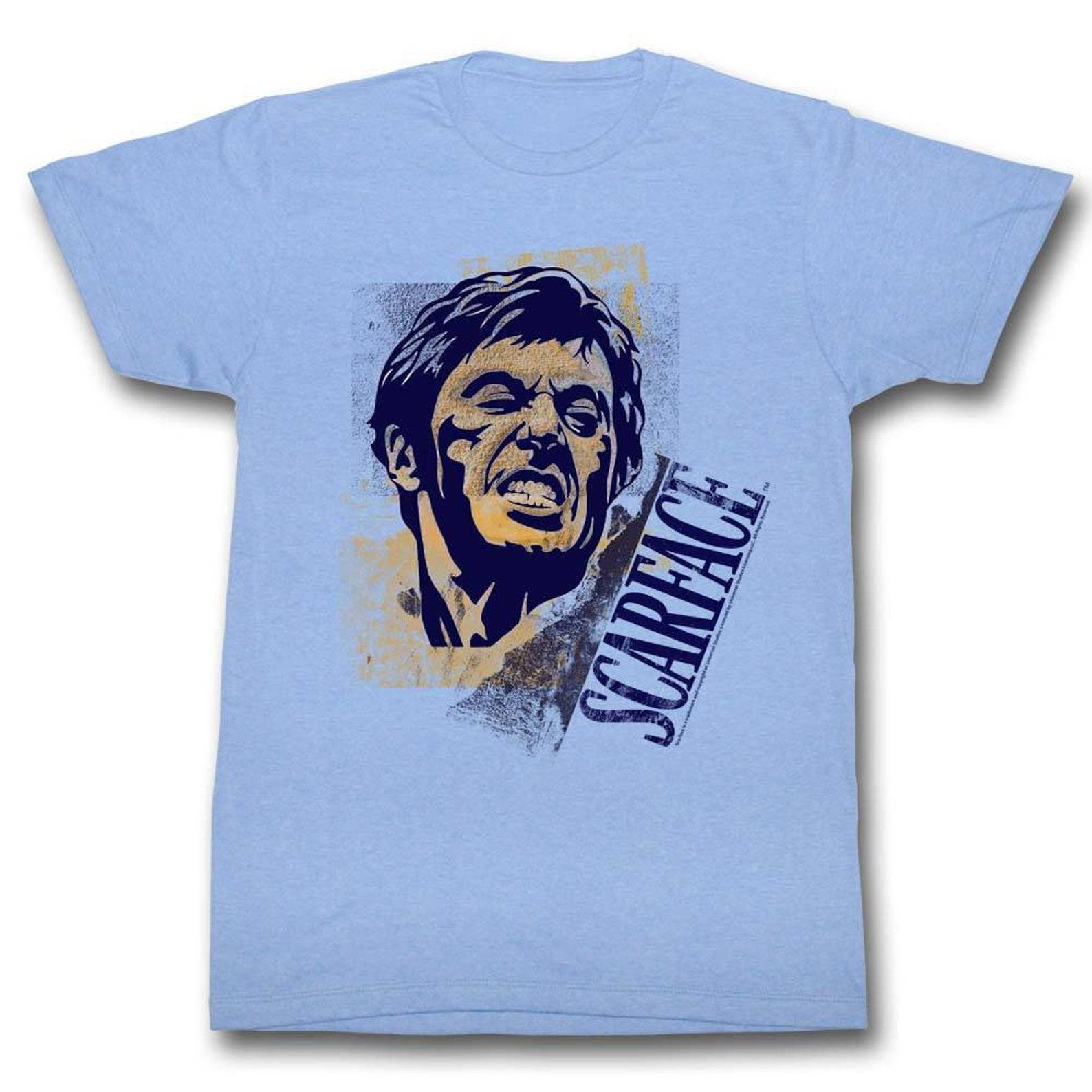 Scarface Say Cheese Light Blue Heather T-Shirt S