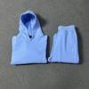 Cross-Border SPM Unisex Casual Embroidered Warm Hoodie & Sweatpants Set with Plus Velvet for Fall/Winter.