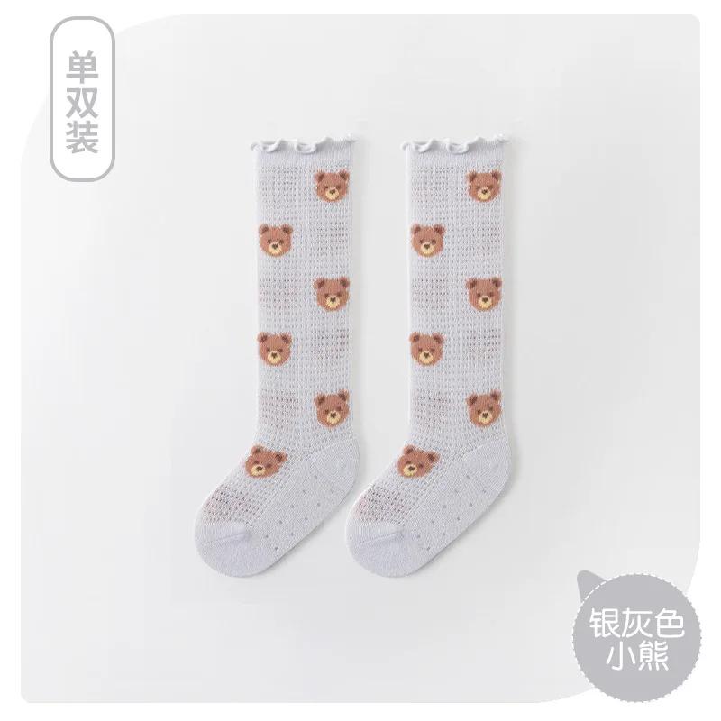 Neue Sommer Baby Mädchen Socken Niedlich Floral Weiche Baumwolle Elastisch Einfarbig Netz Neugeborenen Socken Kniehoch Lang Kleinkind Mädchen Socken