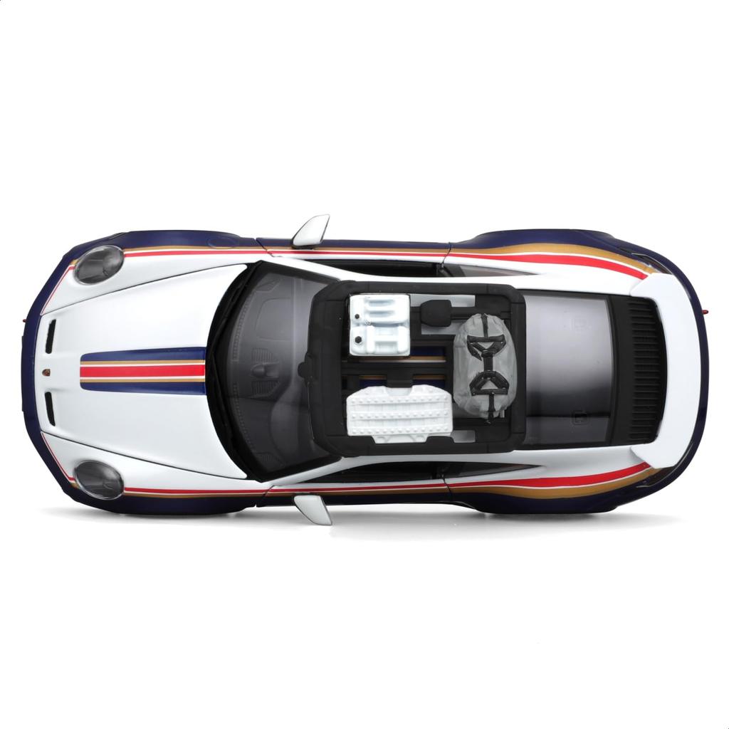 Bburago 1/24 Scale Porsche 911 Dakar White/Blue Diecast Model Car (Finished Model) 18-28029