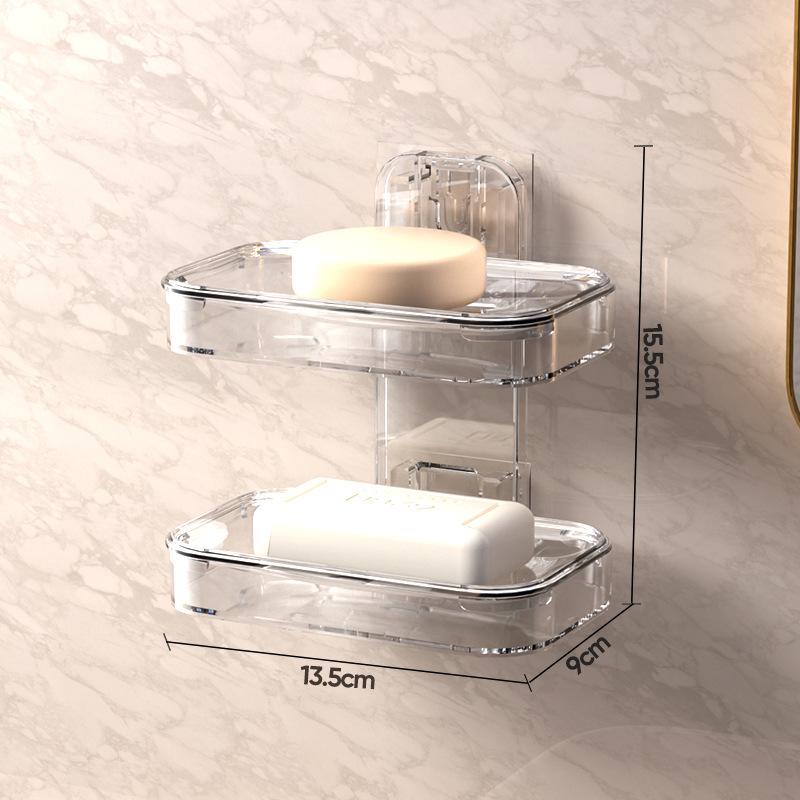 Portable Dustproof & Waterproof Soap Dish with Draining Lid for Bathroom or Travel