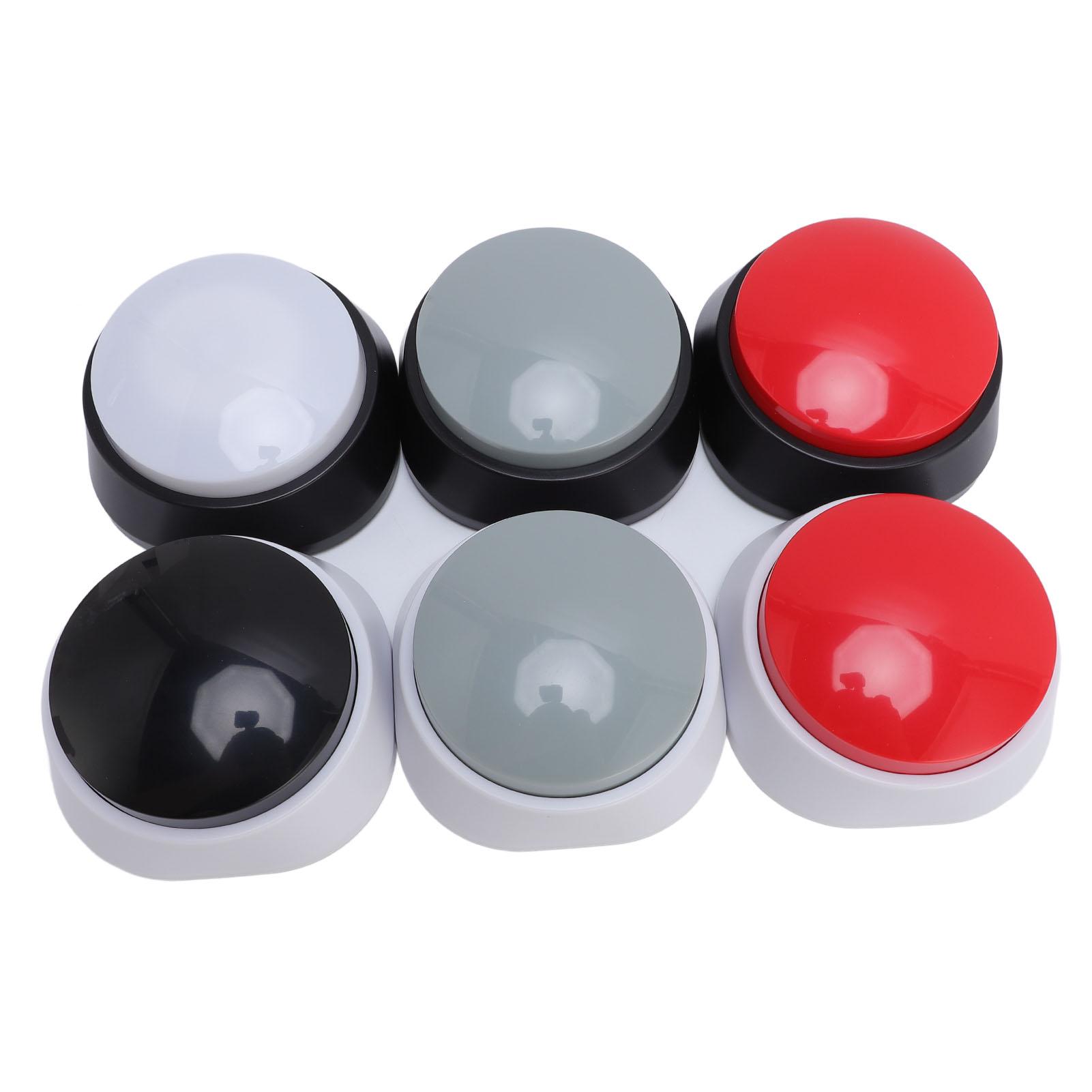 

6 шт. Кнопка для общения с собакой 6 цветов 30-секундная голосовая запись Зуммер для дрессировки питомца для класса