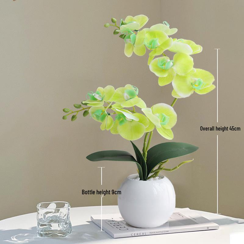 Sztuczna Phalaenopsis Sztuka Florystyczna Roślina w Doniczce: Dekoracyjna Plastikowa Kwiat do Salonu lub Stołu Jadalnego