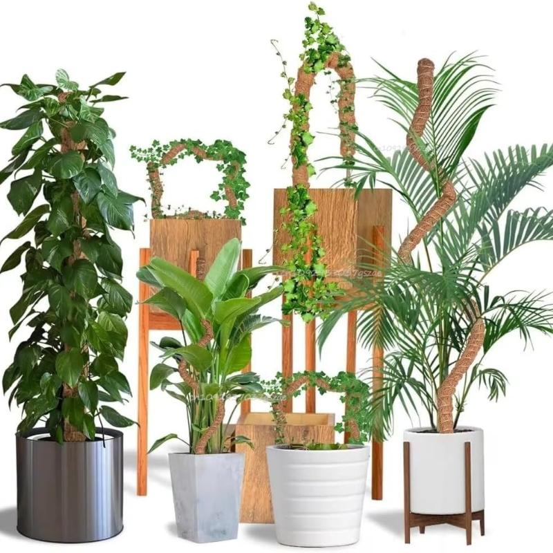 60-120CM Bendable Moss Pole for Plants Coconut Palm Fiber Monstera Plant Support Handmade Coco Climbing DIY Garden Accessories