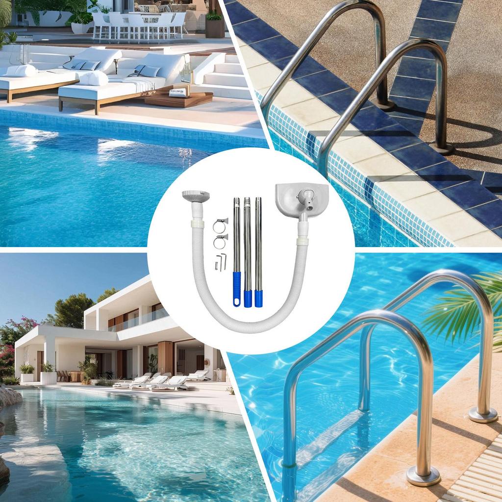 Schwimmbad-Staubsaugerrohr Automatische Saugkraft Staubsauger Pool-Saugreiniger Für Außenbereich Hinterhof Garten Schwimmbecken Terrasse Teich Brunnen