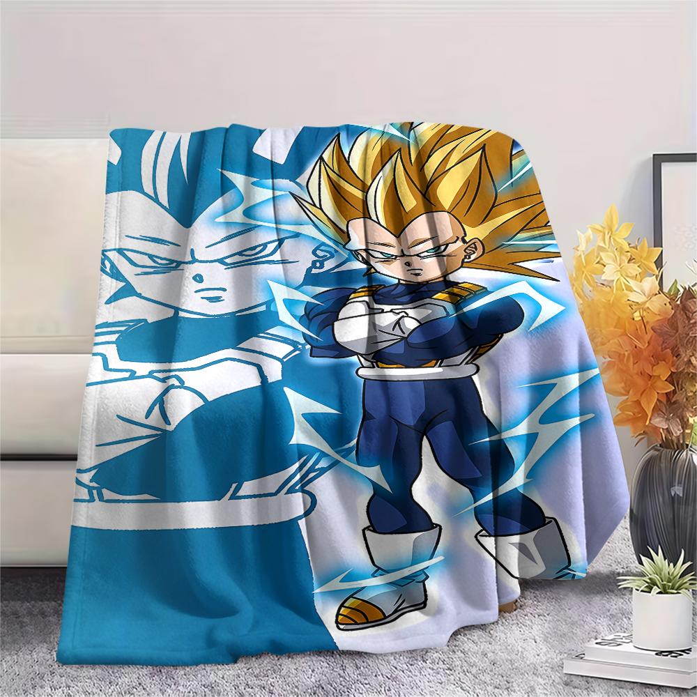 Coperta in Flanella con Stampa Personaggi Dragon Ball, Alta qualità Confortevole per Tutte le Stagioni, Arredamento per la Casa, Calore e Comfort, Perfetta per Regali di Natale