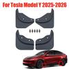 For Tesla Model Y 2025-2026 Wheel Front Rear Mud Flaps Soft Mud Flap Splash Guards Fender No Drilling Mudflap Car Accessories