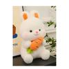 Adorable Carrot Rabbit Plush Toy Soft Stuffed Animal Pillow Cute Bunny Doll Birthday Gift For Girls