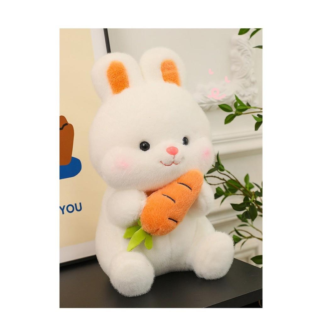 Adorable Carrot Rabbit Plush Toy Soft Stuffed Animal Pillow Cute Bunny Doll Birthday Gift For Girls