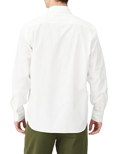NEUTRALWORKS. Long Sleeve Standard Oxford Button-Down Shirt, Unisex, KSU34144, White, Size M