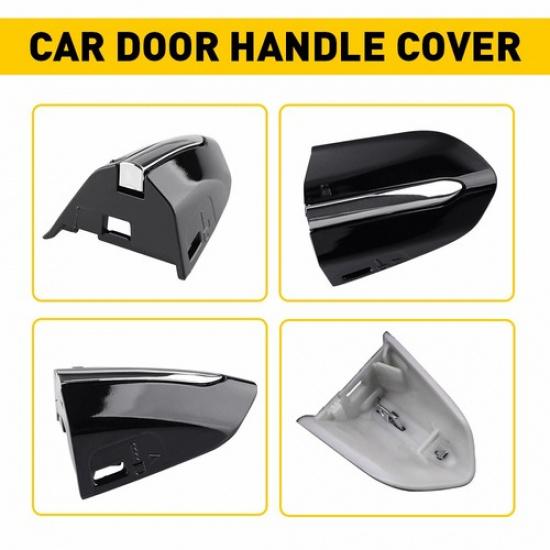 Fit Ford Fusion Edge 13-20 Front Black Left Side Door Handle Key Cap Cover Bezel