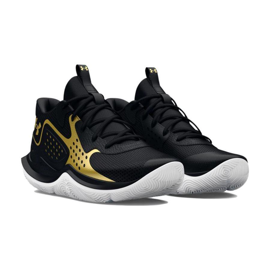 Under Armour Jet 23 GS Black Metallic Gold Kids Sneakers 3026635-002