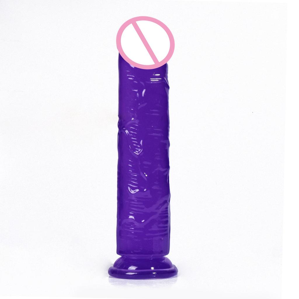 Transparent Crystal Dildo Vibrator - Large Fake Penis Anal Plug for Women
