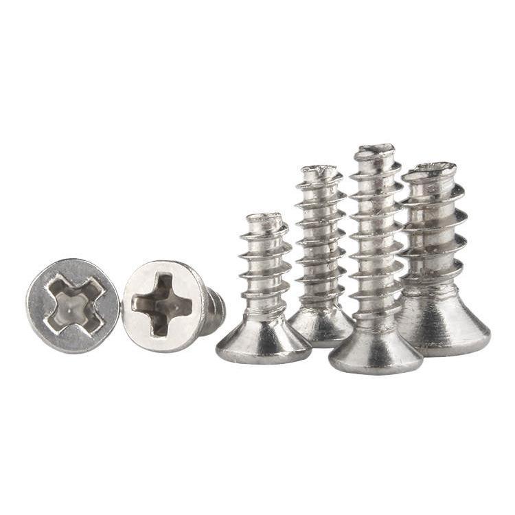 Nickel-Plated Carbon Steel Phillips Flat Head Self-Tapping Screws for Fans