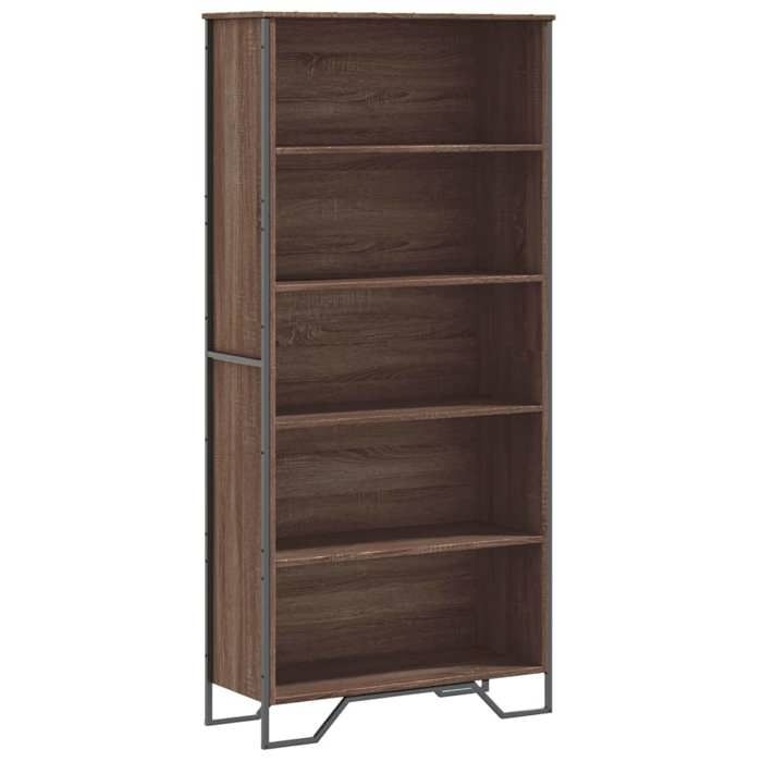 VidaXL Bookcase Brown Oak 80x31x169 Cm Engineered Wood 3295316