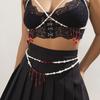 Gothic Pearl Waist Chain Waist Chain Creative Halloween Blood Drop Fringed Body Chain Girl