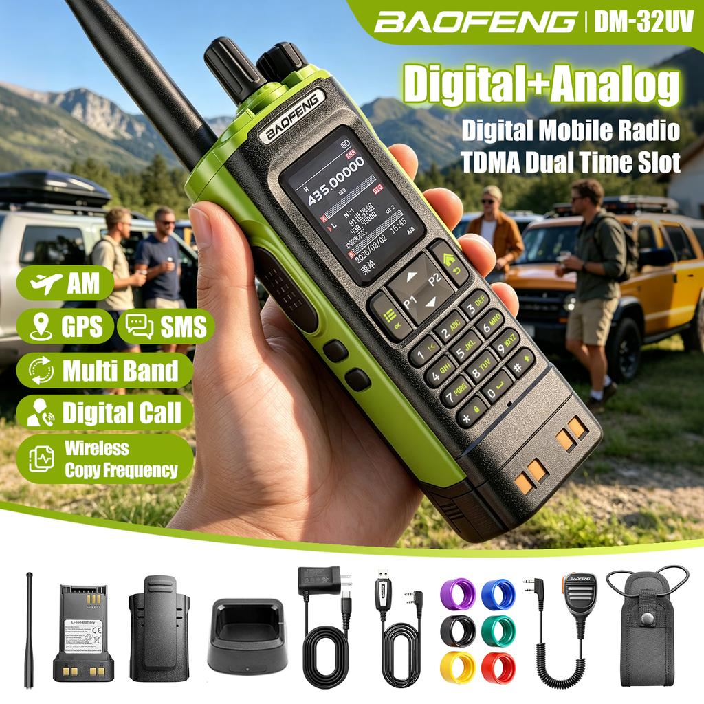 Aofeng's New DM-32UV Digital Walkie-Talkie, High-Power Car-Mounted Self-Driving Civilian Radio, Baofeng Handheld Device