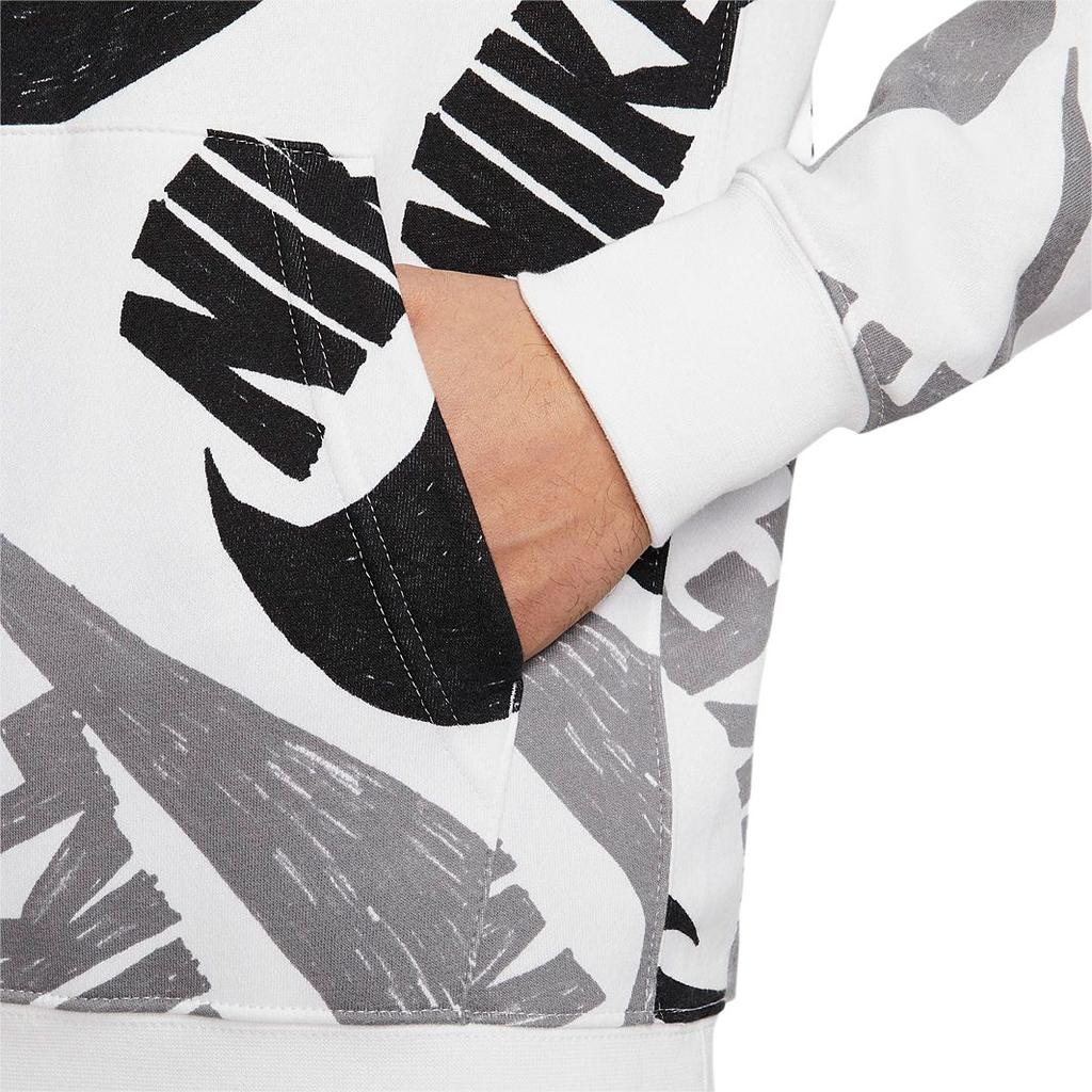 Nike Sweatshirts Men's White Hooded Moderate Regular CJ6312-010
