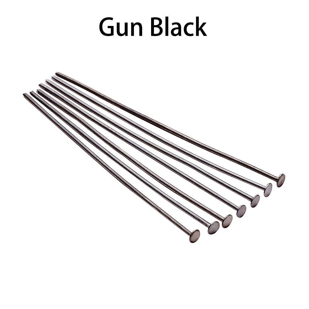 100-200pcs/bag 20 25 30 40 50 60 70 Mm Flat Head Pins Gold/Copper/Rhodium Headpins For Jewelry Findings Making DIY Supplies