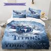 Name Custom Tennessee Titans Pattern Bedding Set Quilt Cover Pillowcase Home Decor Gift (1 * duvet cover + 2 * pillowcase, without core)