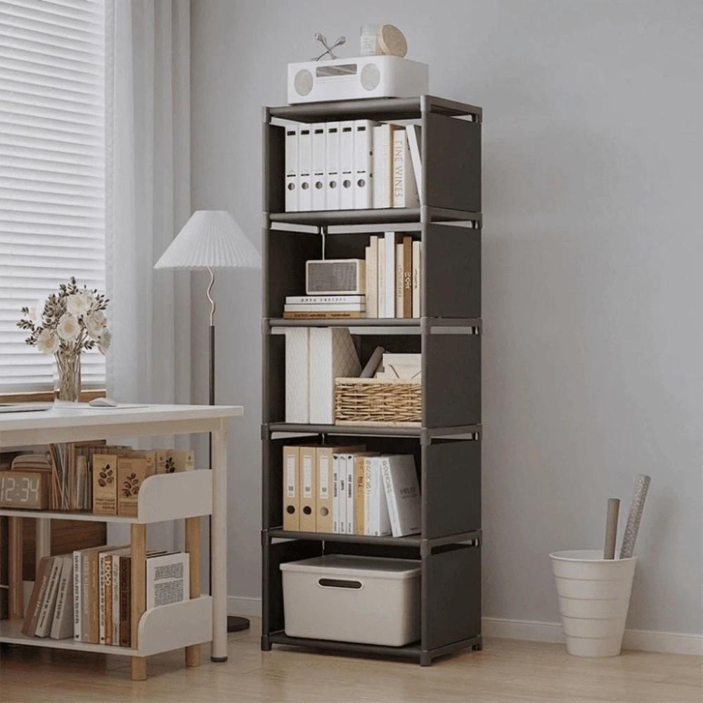 Durable Multilayer Bookshelves Cases 5/6 Tiers Cube Storage Organizer Metal Shoe Rack  Storage