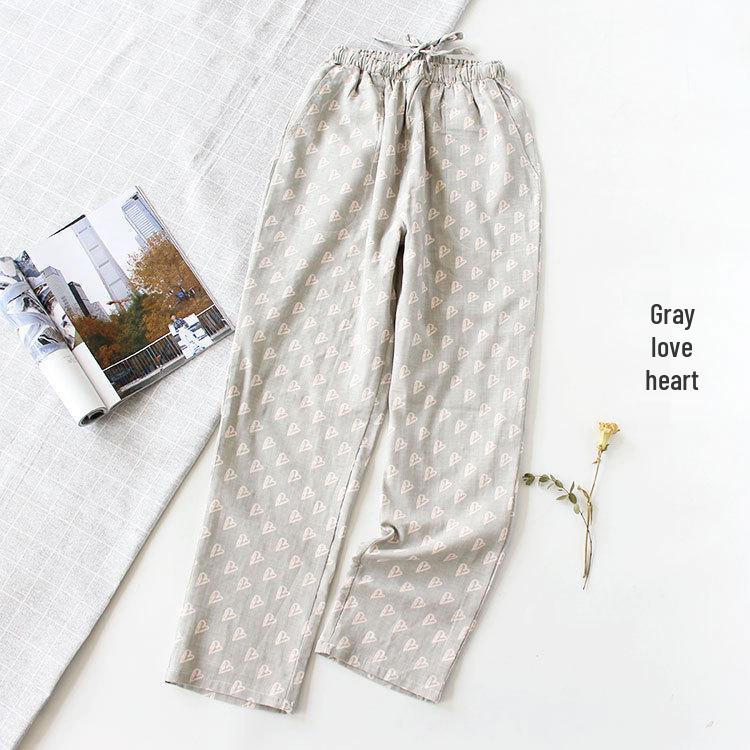 Women's Cotton Sleep & Home Pants - Lightweight, Breathable, Long, Unisex Style for Spring/Summer/Autumn