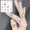1 Sheet Small Pattern Temporary Tattoos For Women Finger Hand Ear, Realistic Star Sun Planets Fake Tattoo Sticker Durable Tatoos