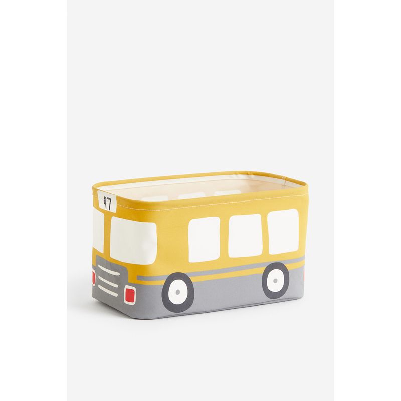 

HM Home Home Tableware Storage Appliances For Home Bedroom Fashion Canvas Cotton Bus Storage Basket 1202523 Yellow