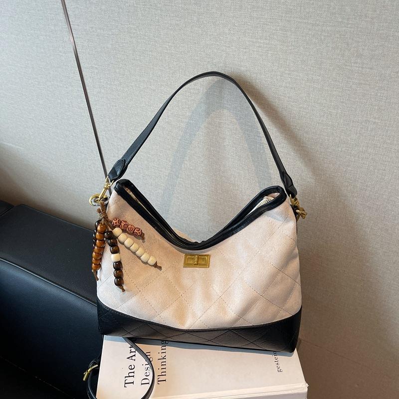 Retro Small Bag Women's New Fashion Contrasting Color Versatile Messenger Bag One Shoulder Underarm Dumpling Bag