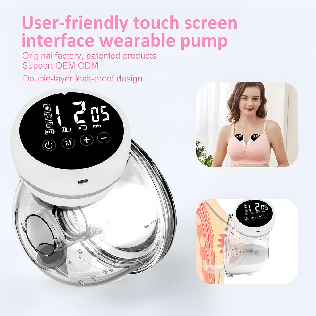 Wearable Electric Breast Pump -Rechargeable Hands-Free Milk Extractor for Baby Feeding, Automatic Milking Pump for Breastfeeding