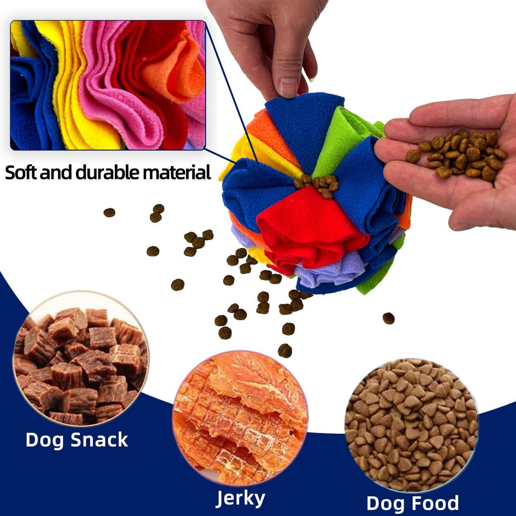 Colorful Sniffing Ball Teething Puzzle Toy for Dogs