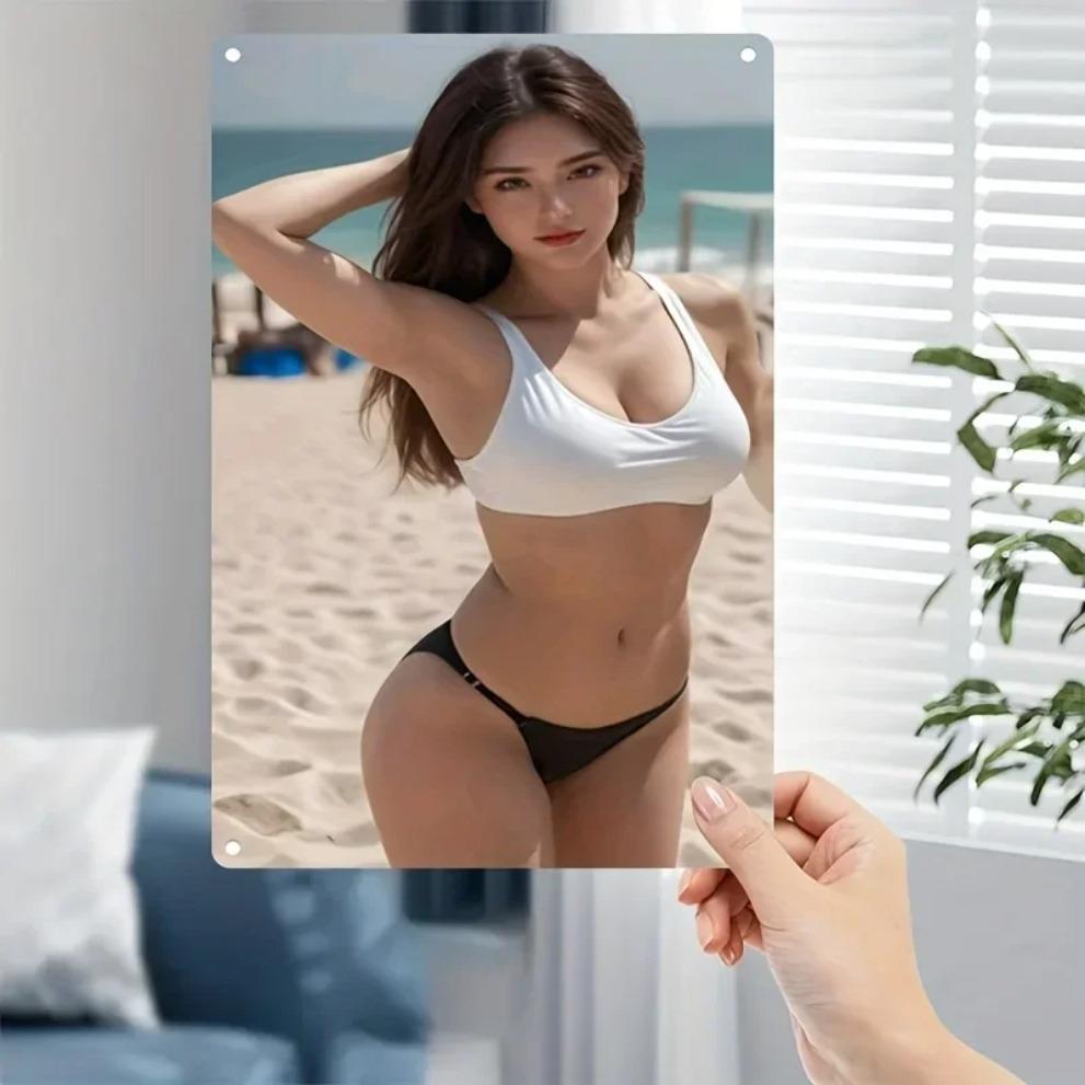 EternalMetal Minimalist Beach Wall Art Decor for Home Cafe Bar Christmas Gift