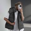 Fall Winter New Trendy Y2K Sleeveless Hooded Padded Cotton Vest Jacket, Cropped Waistcoat Outerwear for Women