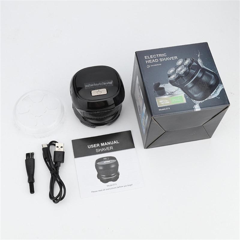 Efficient Men's Bald Head Electric Razors Digital Display Shaver Portable Beard Trimmer for Travel and Home Use